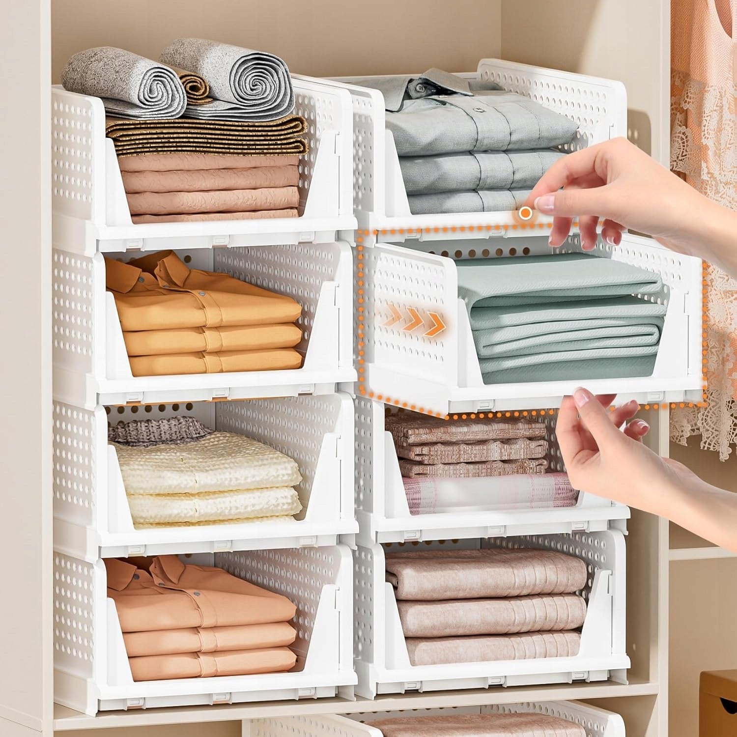 Set of 5x Organizer for Wardrobe and Wardrobe – Folding Modular Drawers