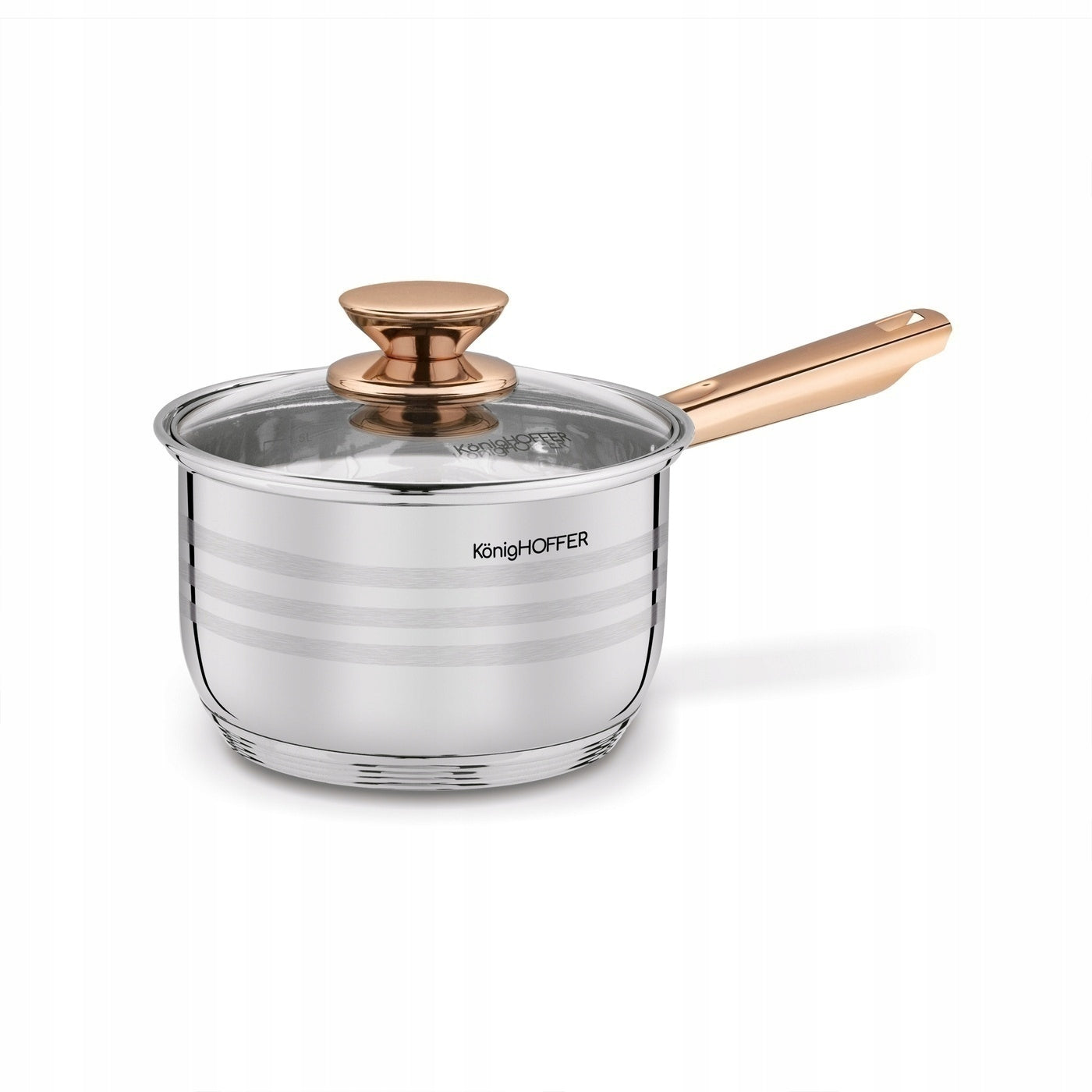 Set of 5x POT + PAN Steel SET Konighoffer Bari Rose Gold 12el Additional color silver
