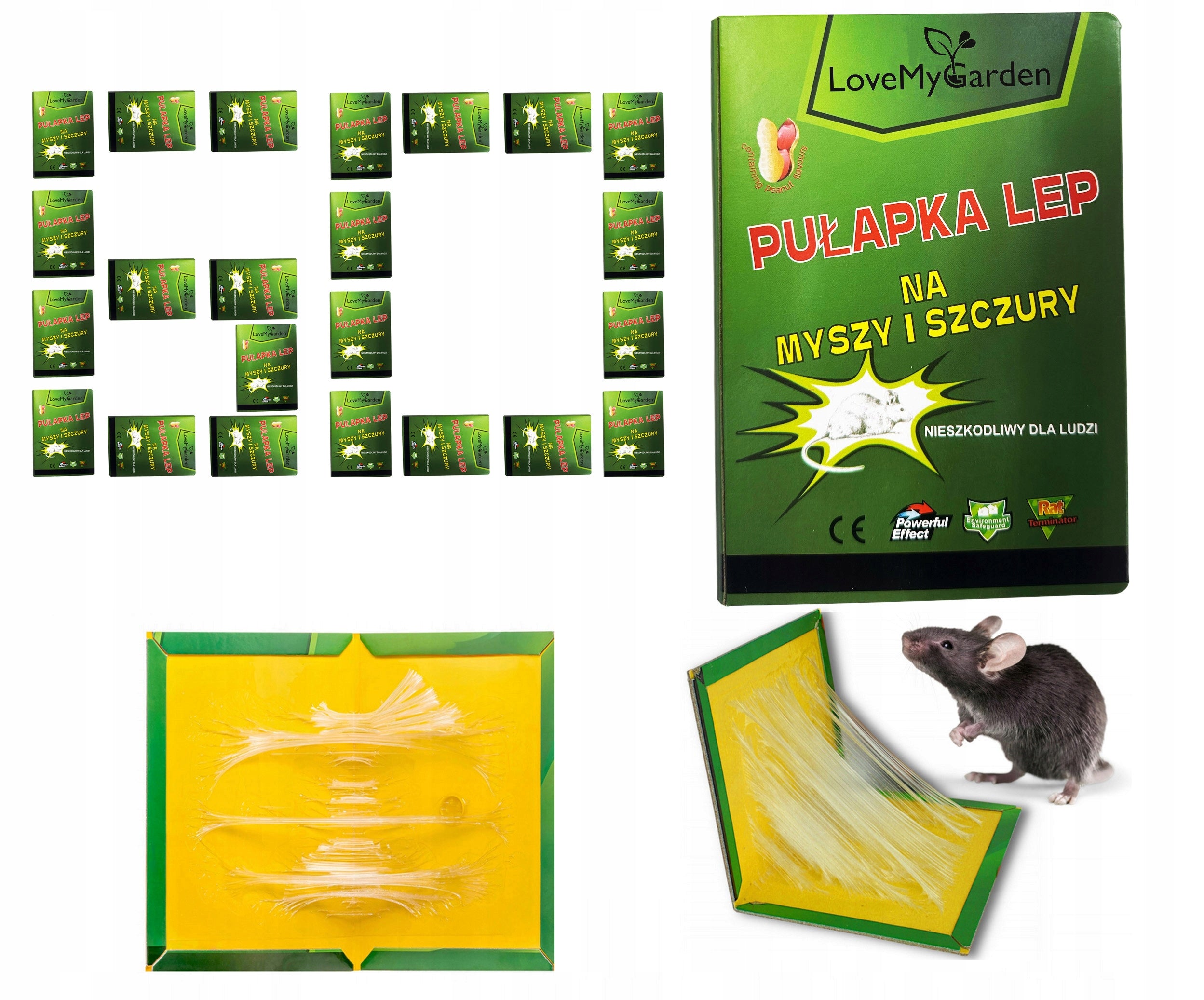 Set of 60 Sticks for Mice Rats Mousecatcher Strong Paw Stick Strong Adhesive AROMA