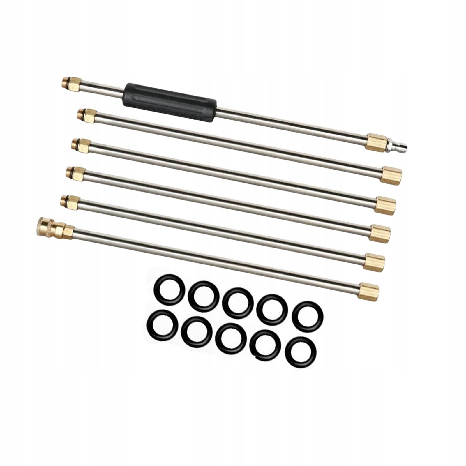 Set of 6Pcs Power Washer Extension Rod Lance Every Wand 15 inch Adjustable
