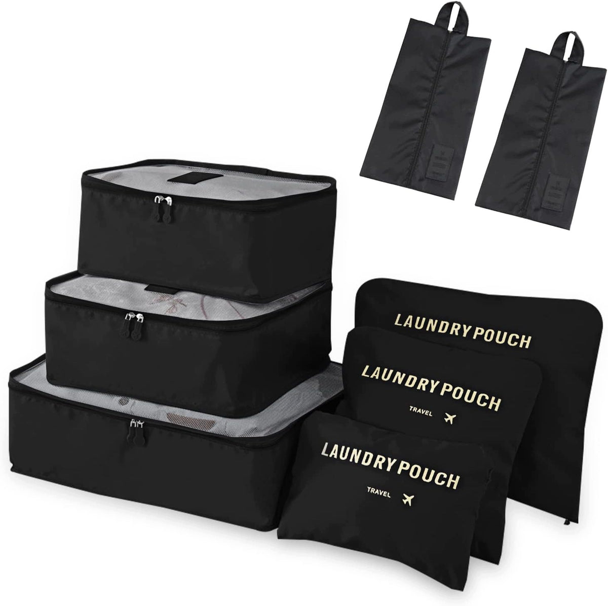 Set of 8 Newaner Suitcase Organizers, Packing Cubes, Waterproof