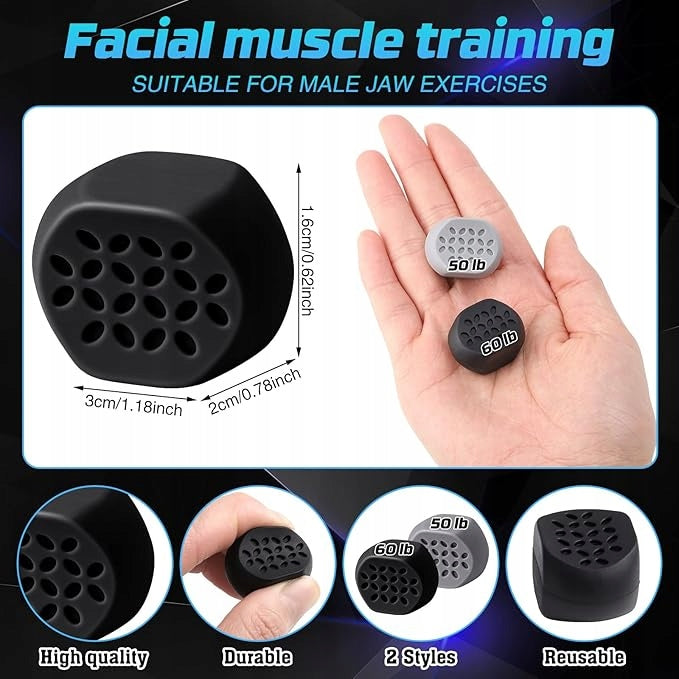 Set of 8 Pieces Exercise Gum Jaws Face Modeling Lifting Manufacturer code D4774K-11-N