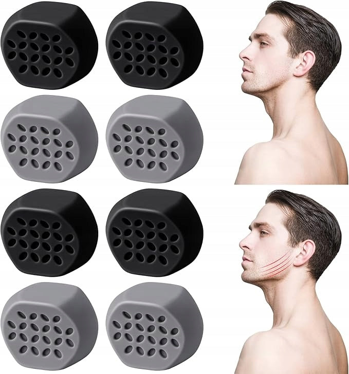 Set of 8 Pieces Exercise Gum Jaws Face Modeling Lifting