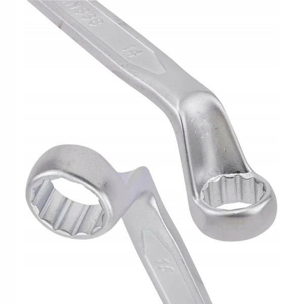 Set of 8 bent eye wrenches 6-22 mm 12-angle CrV steel Forcekraft Packaging status original