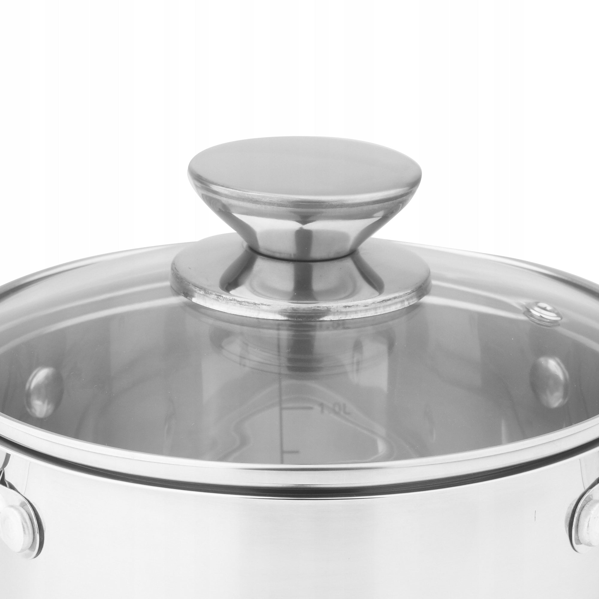 Set of 8 piece LEON stainless steel pots with lids Coating type steel