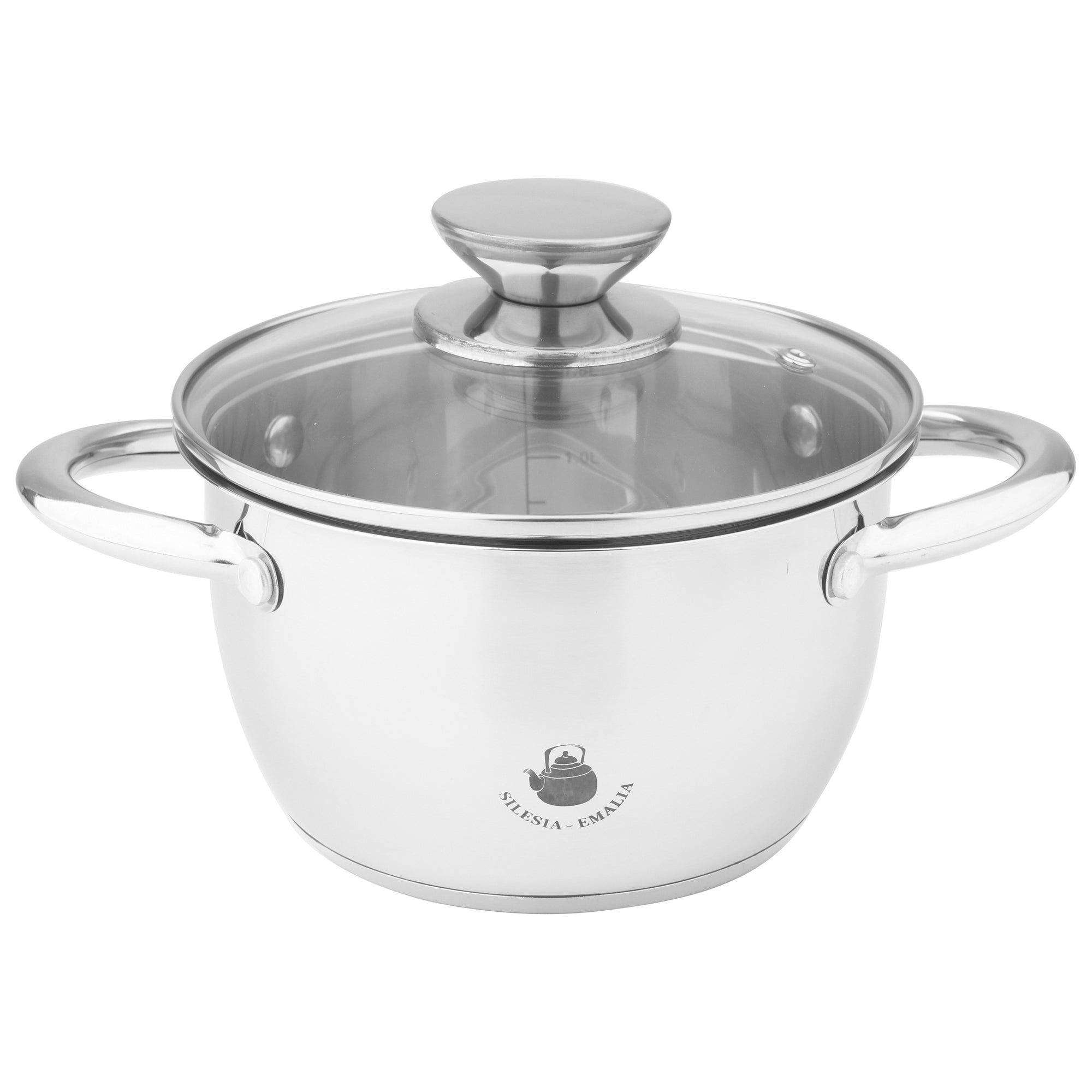 Set of 8 piece LEON stainless steel pots with lids Number of items in the set 8