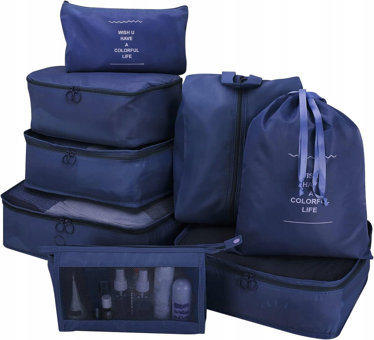 Set of 8pcs packing cubes