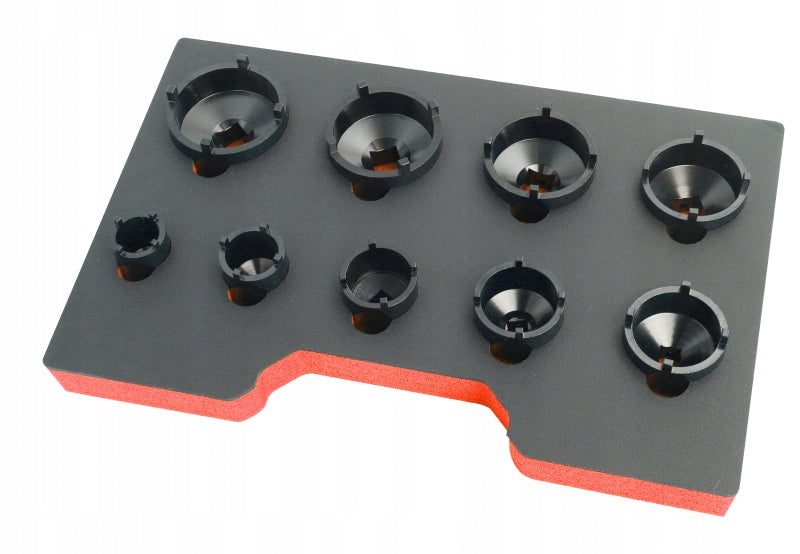 Set of 9pcs bearing nut caps, external teeth Manufacturer code QS50267