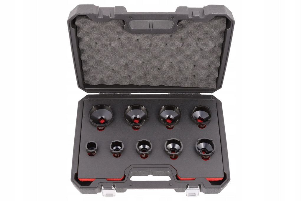 Set of 9pcs bearing nut caps, external teeth