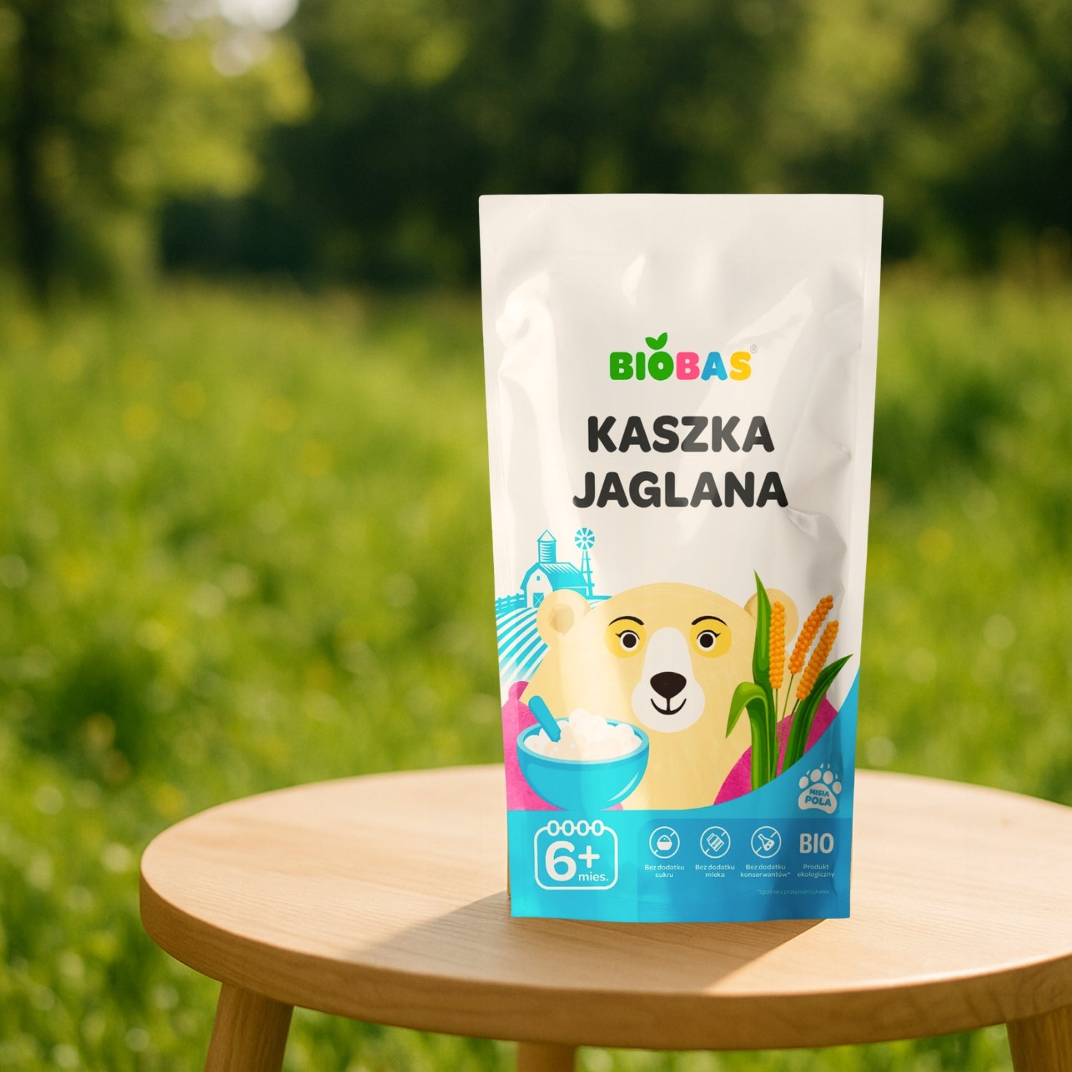 Set of BIO Porridges BIOBAS 4 pcs. + Spelt flakes ORGANIC WITHOUT SUGAR Age range 6 months+
