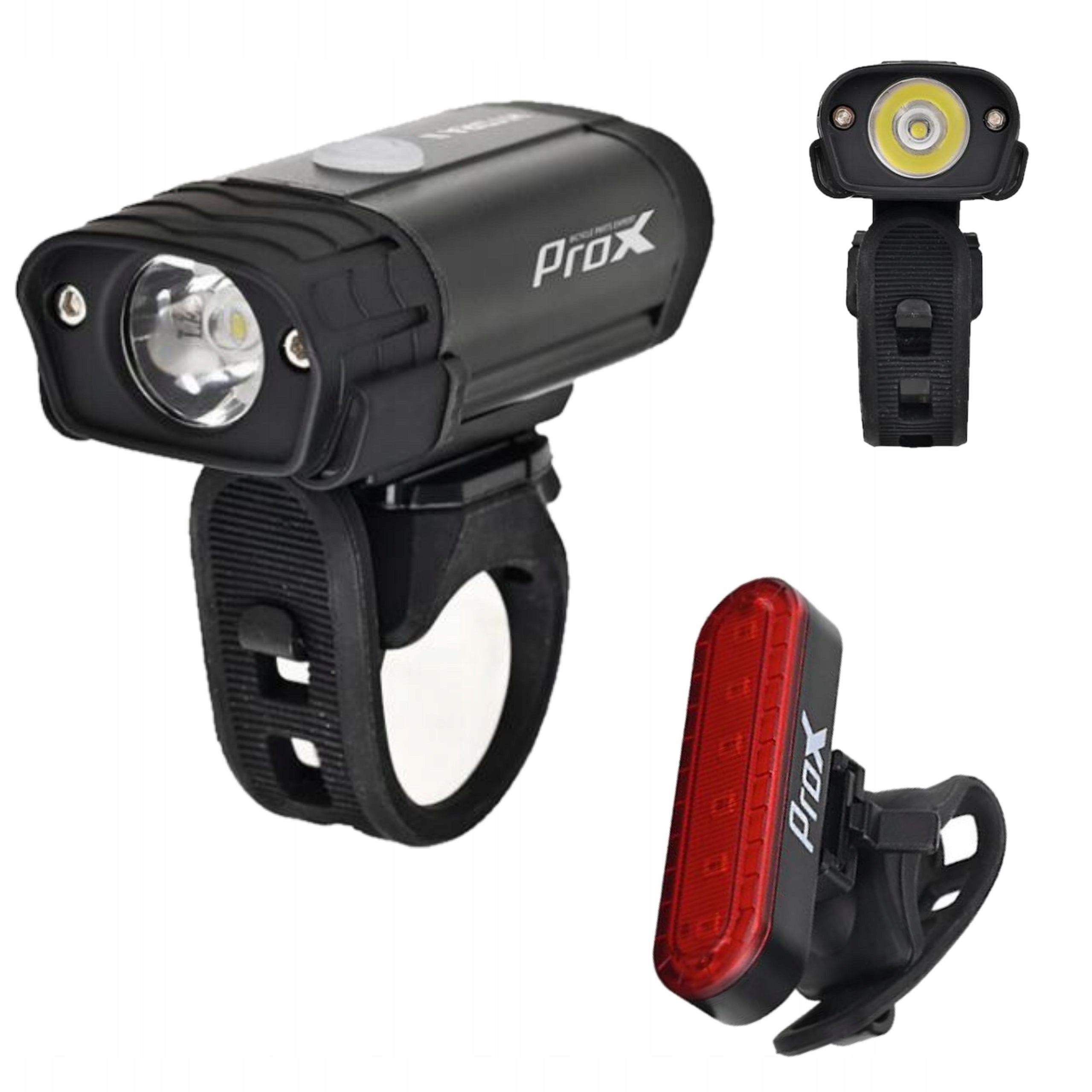 Set of Bike Lights Front+Rear 400 LM USB-C PROX HYDRA II 1100mAh
