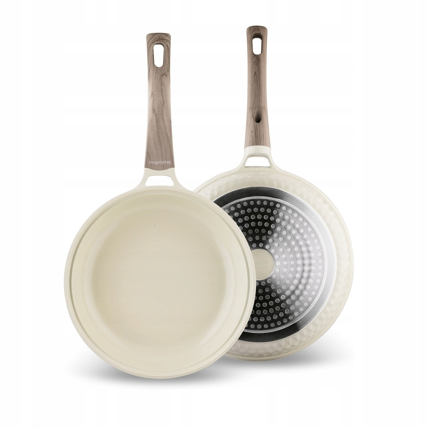 Set of CERAMIC POTS Induction PAN Cream Konighoffer Rosti 9el Line Rosti