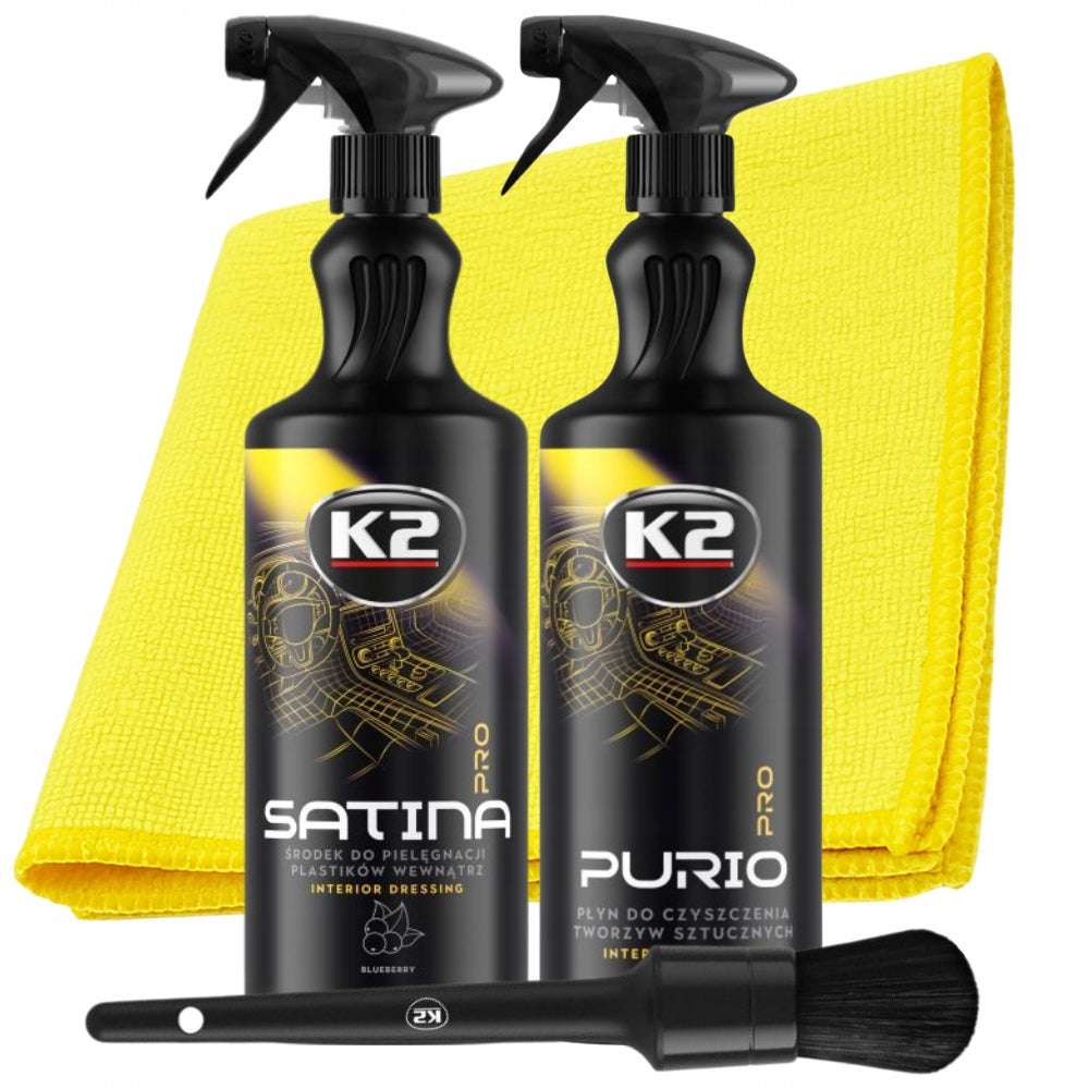 Set of Car Cosmetics K2 plastic interior + microfiber