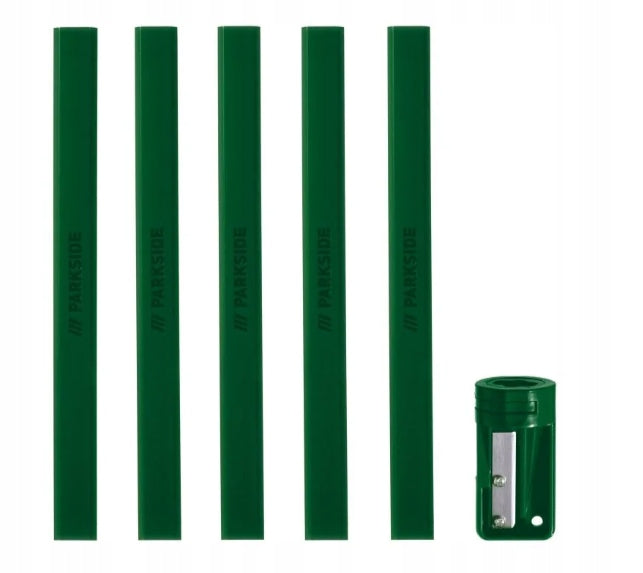 Set of Carpentry Pencils PARKSIDE + Pencil Sharpener 5 pcs. Graphite Wood