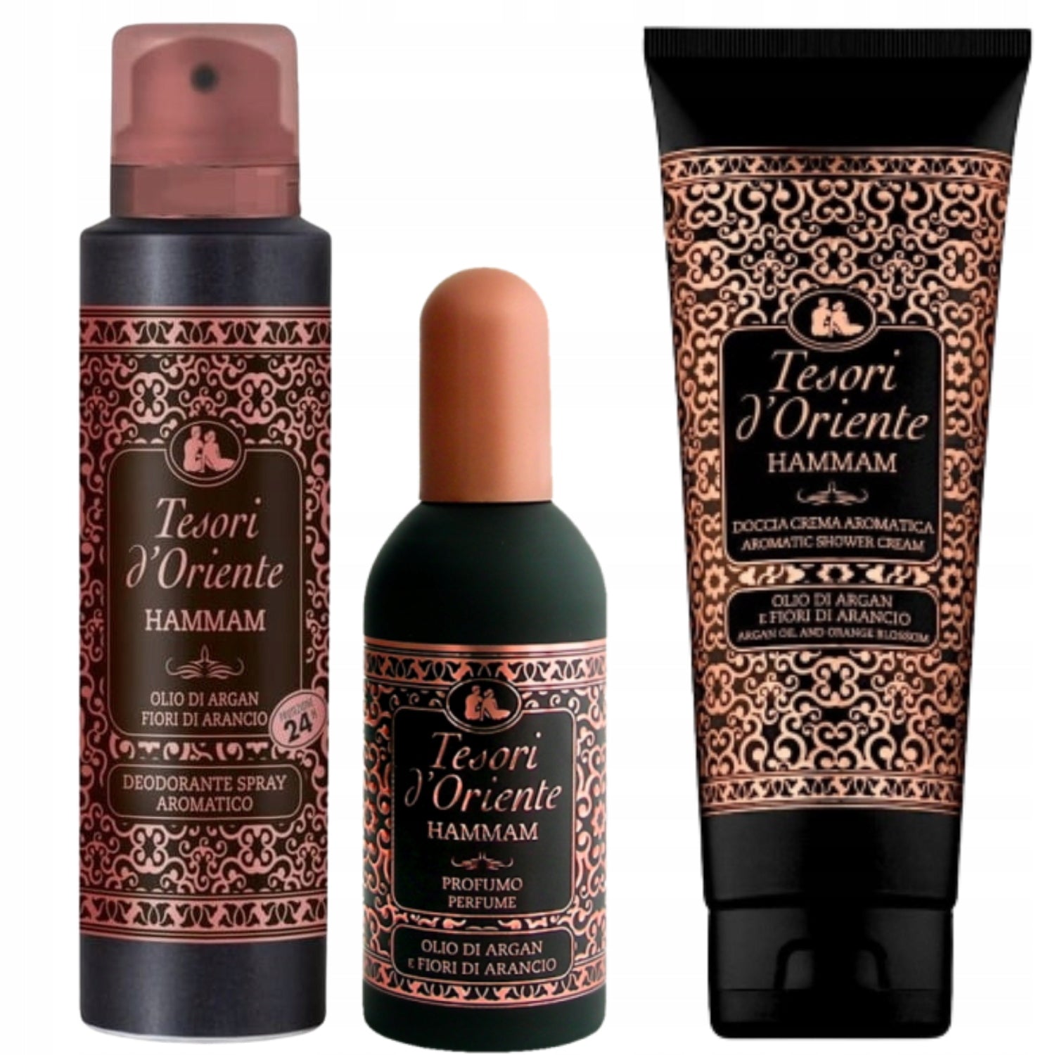 Set of Cosmetics Tesori d'Oriente Hammam Perfume Deodorant Gel Shower