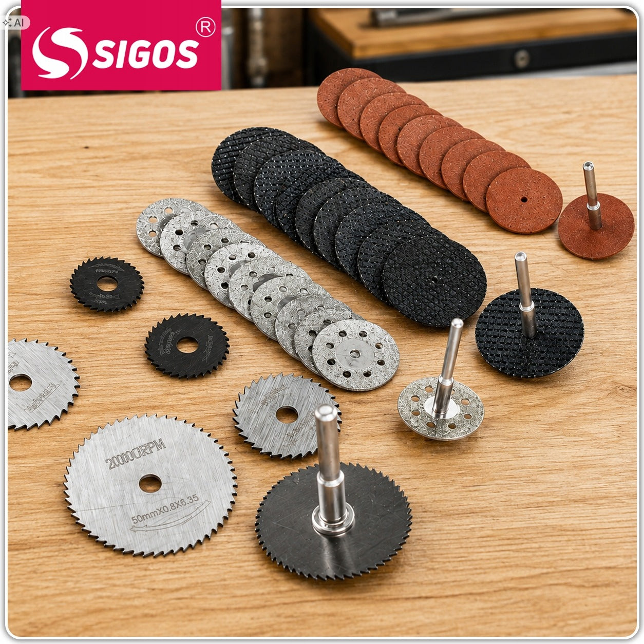 Set of Disc Dremel 55 EL. HSS Diamond Cutting Abrasive for Mini Grinder Packaging status original