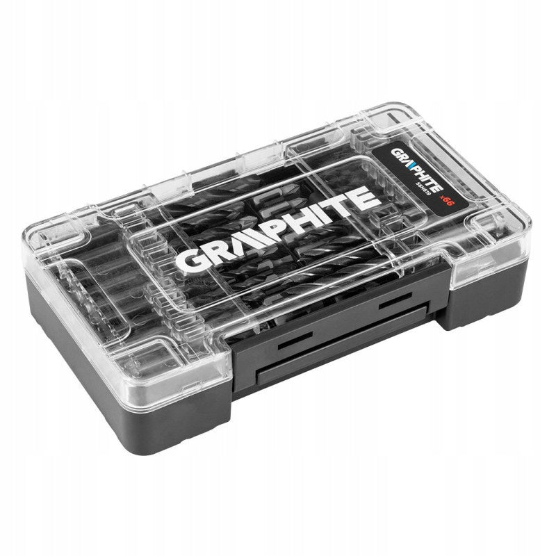 Set of Drill Bits and Bits Caps 66 elements for Metal Wood GRAPHITE 56H61 Manufacturer code 56H619