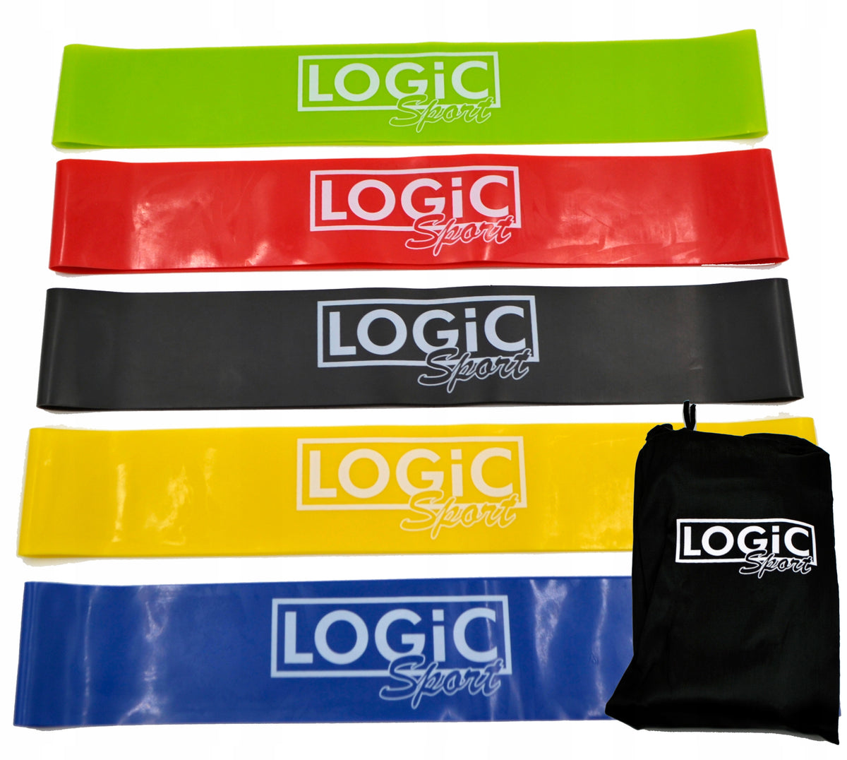Set of EXERCISE TAPES 5 RESISTANCE RUBBERS for exercise
