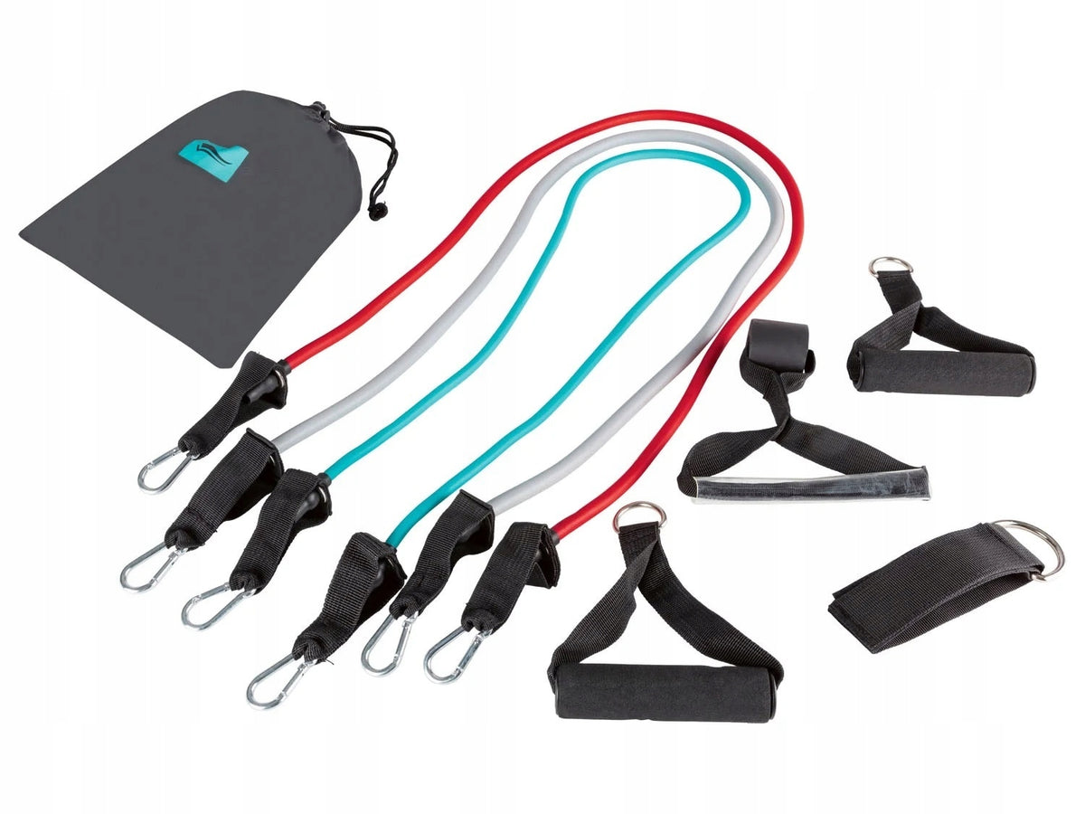 Set of Exercise Tapes with Loops Strength Resistance Crivit