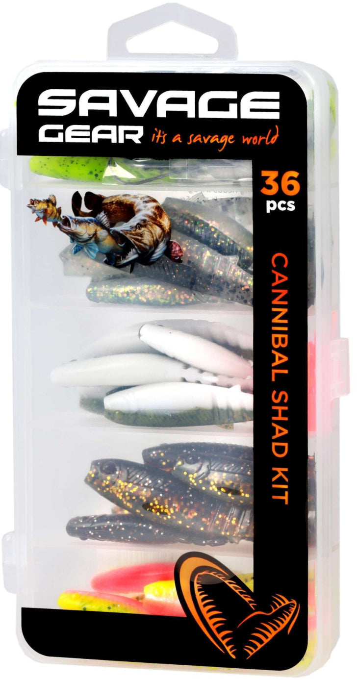 Set of FISHING RUBBERS CANNIBAL SHAD MIX 10-12.5cm 36pcs Savage Gear EAN (GTIN) 5706301823397