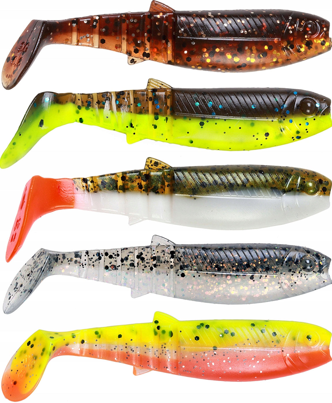 Set of FISHING RUBBERS CANNIBAL SHAD MIX 10-12.5cm 36pcs Savage Gear Manufacturer code 82339