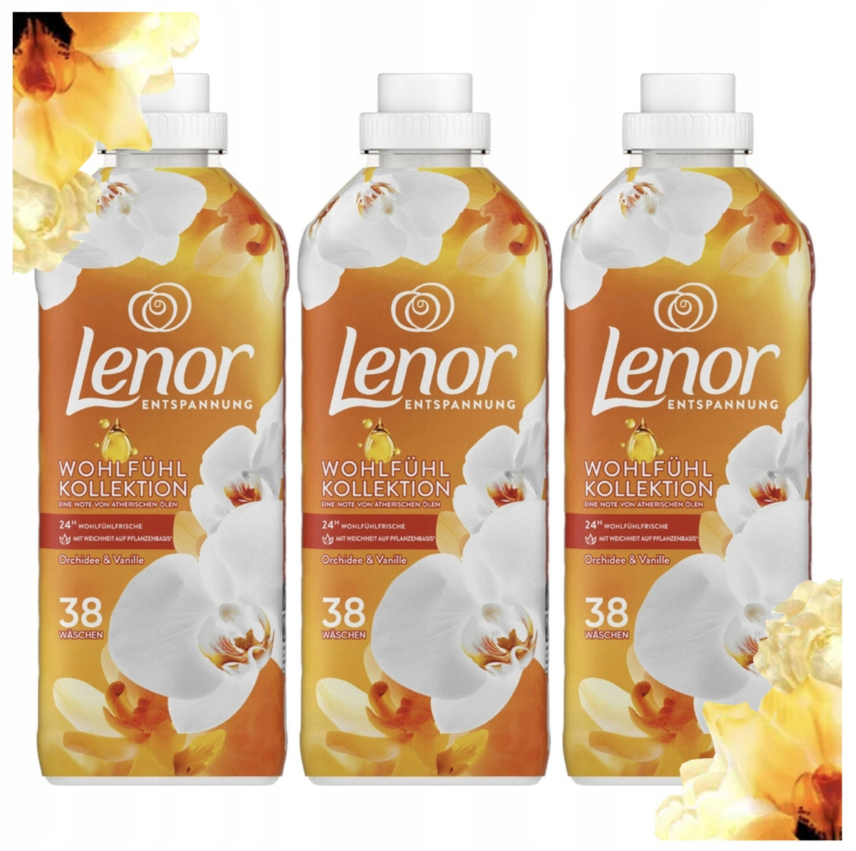 Set of Fabric Rinsing Liquids ORCHID AND VANILLA 950 ml Aromatic Packaging status original
