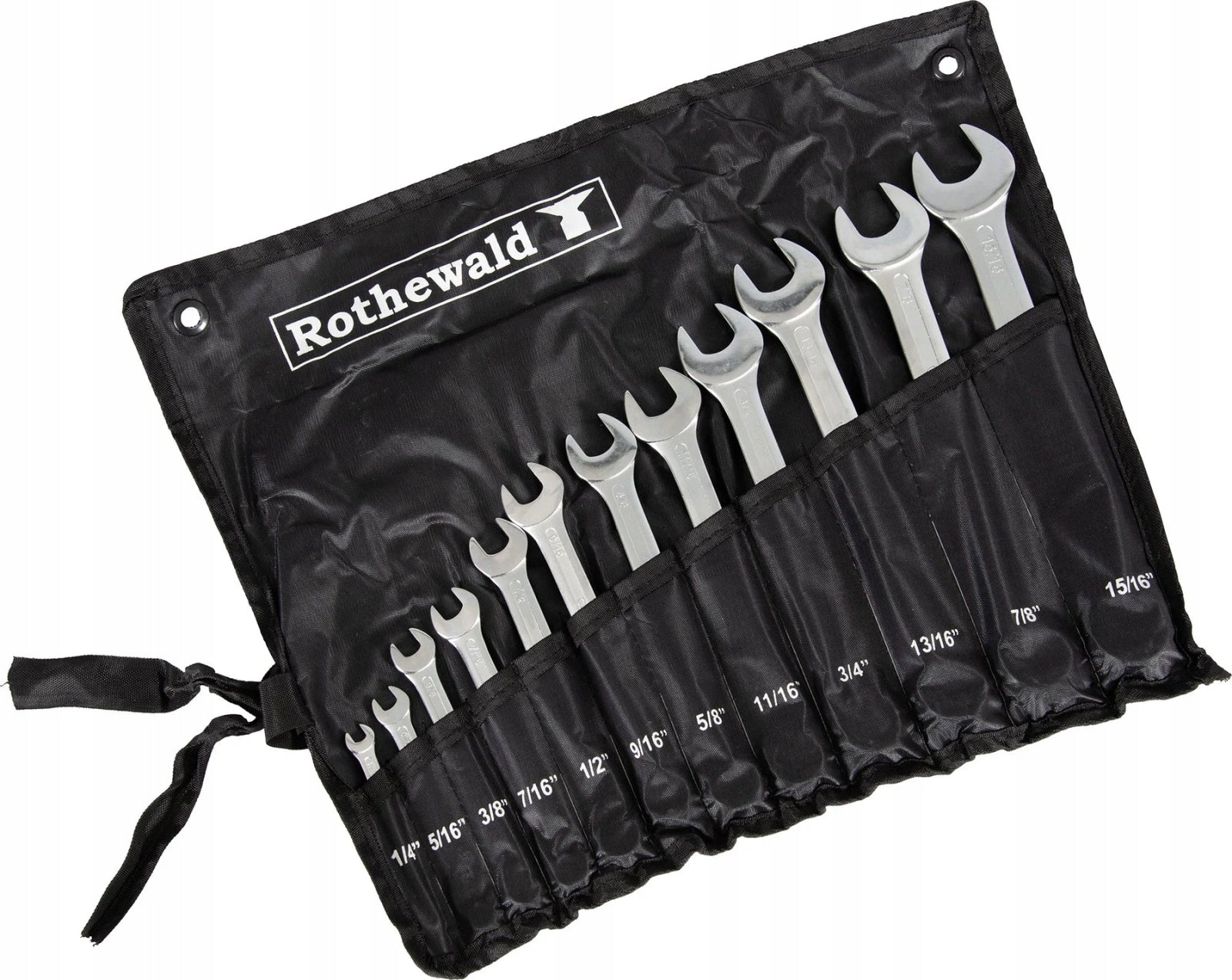 Set of Flat Eye Wrenches Inch Rothewald 12 el. CrV DIN