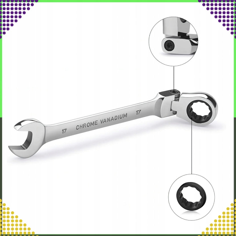 Set of Flat Eye Wrenches with Eyelet Ratchet 8-19mm Set of 12 Brand no brand
