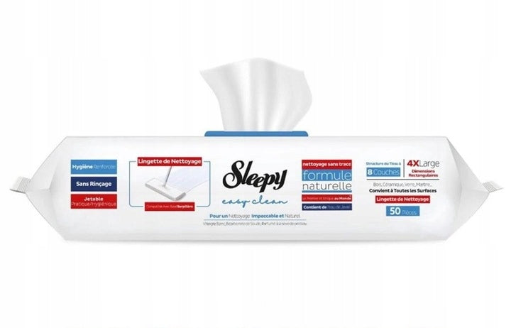 Set of Flat Mop SLEEPY + Moisturized Wipes for Floors Easy Clean 50pcs Manufacturer code SET_MOP_CHU_03