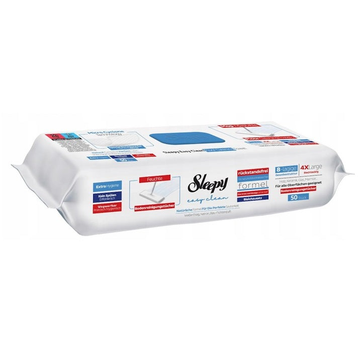 Set of Flat Mop SLEEPY + Moisturized Wipes for Floors Easy Clean 50pcs Packaging status original