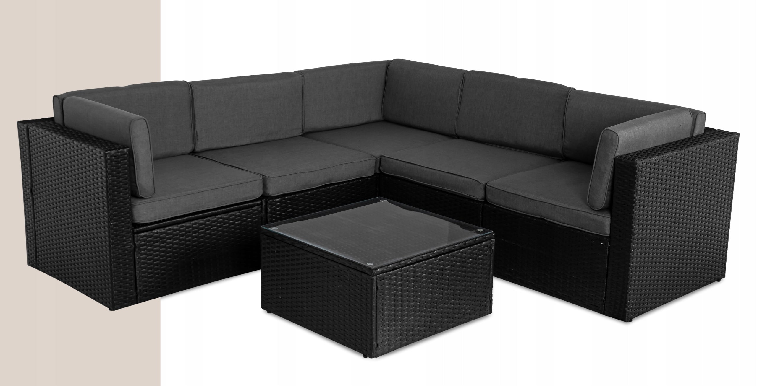 Set of GARDEN FURNITURE corner RUBI set of furniture for terrace TECHNORATTAN Number of items in the set 4