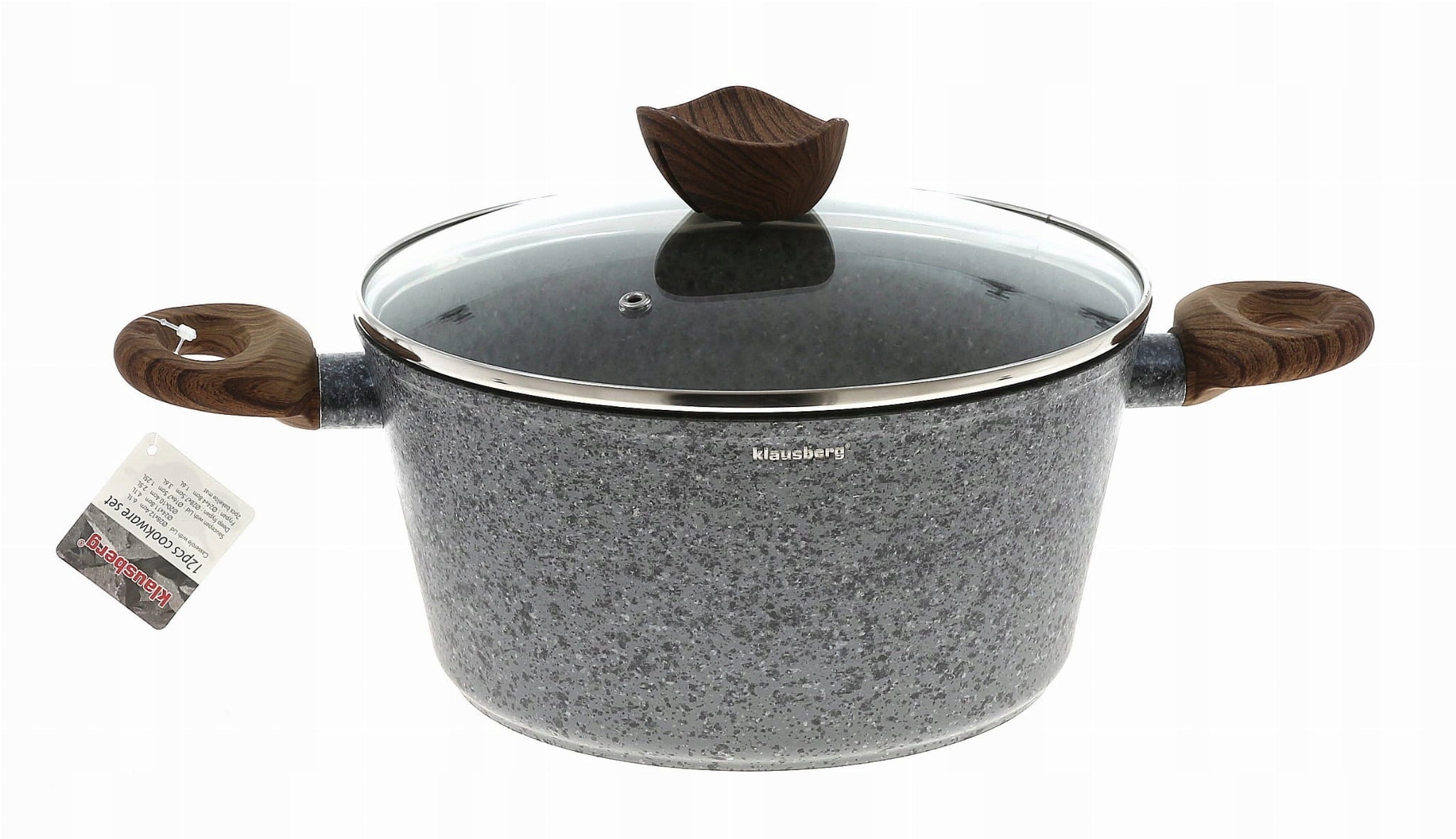 Set of GRANITe pots MARBLE Induction Gas KLAUSBERG KB 7242 Line Granite