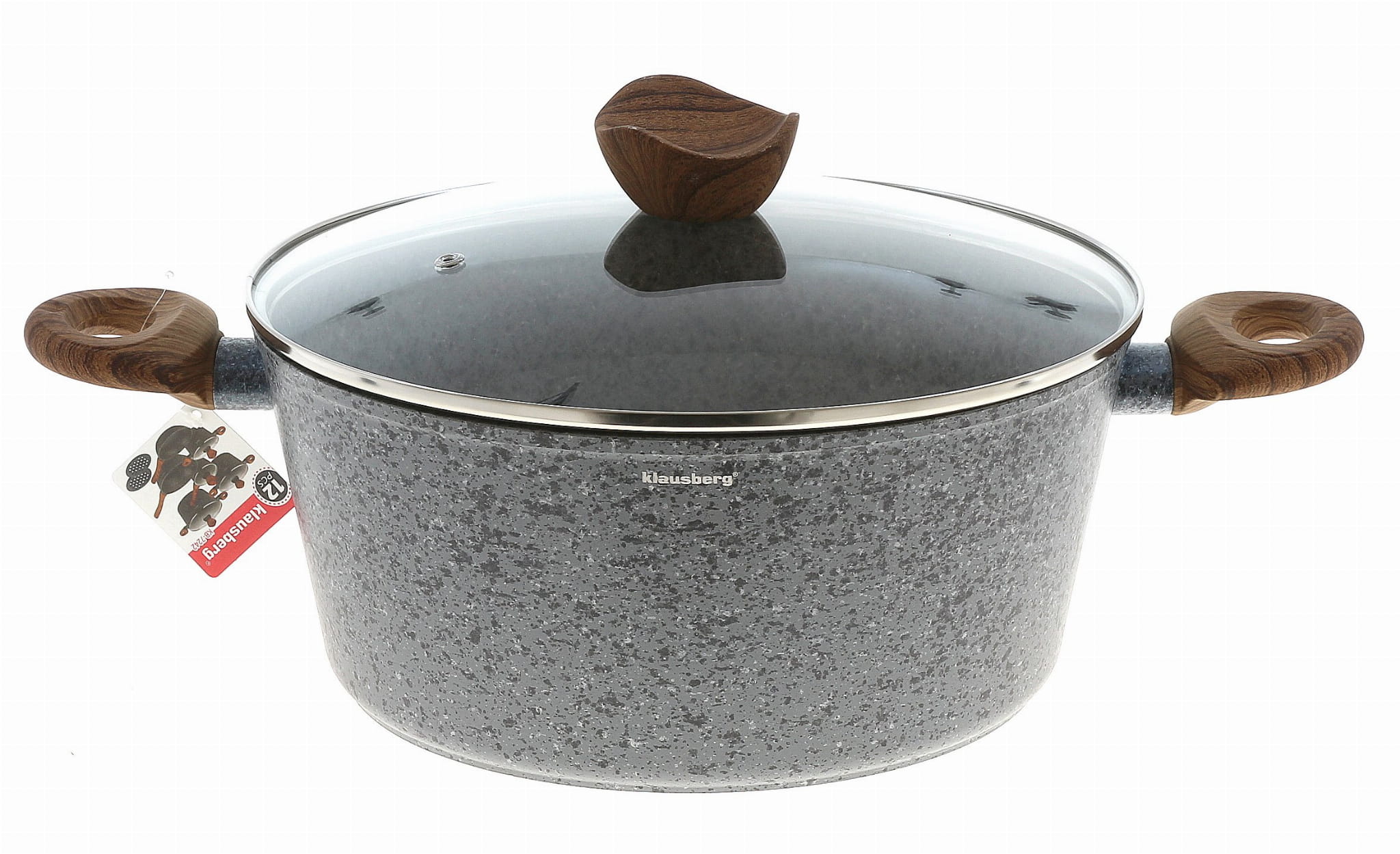 Set of GRANITe pots MARBLE Induction Gas KLAUSBERG KB 7242 Manufacturer code KB-7242