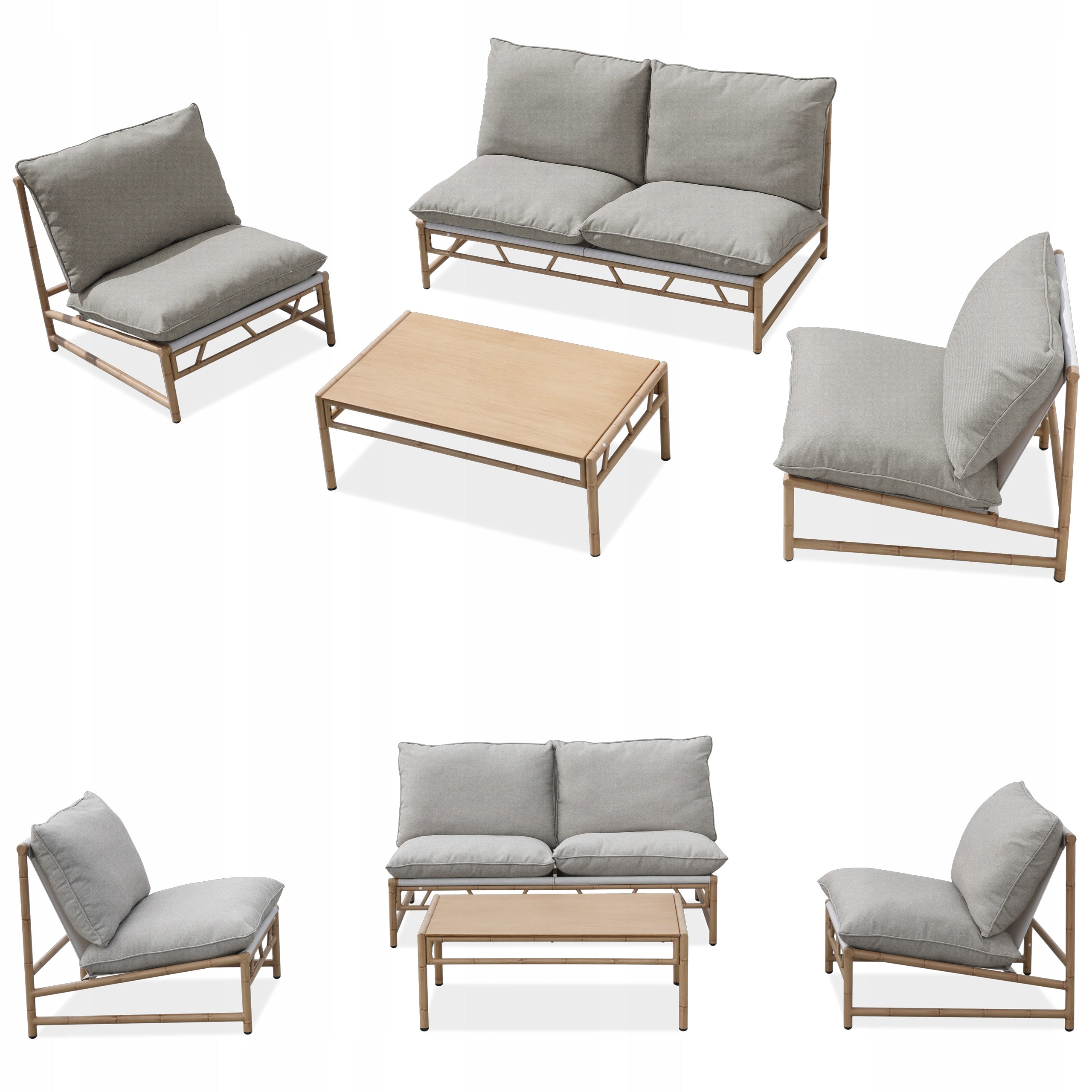 Set of Garden Furniture MAKANI Garden Furniture Armchair Table for Terrace Balcony Packaging status original