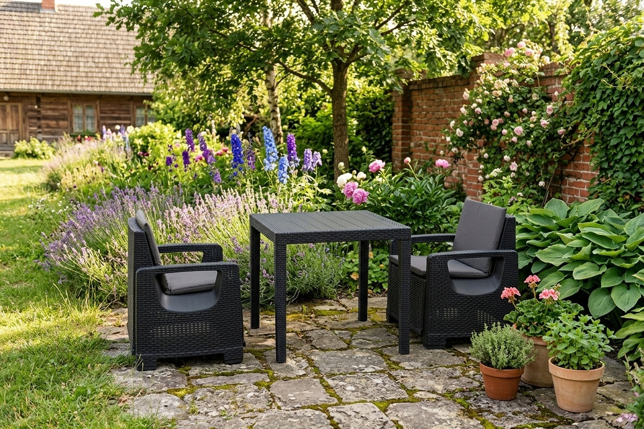 Set of Garden Furniture Matteo table + two armchairs Manufacturer Corciano