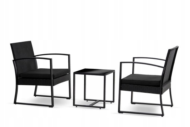 Set of Garden Furniture SANTOS CORCIANO 2 chairs + table Main material synthetic rattan