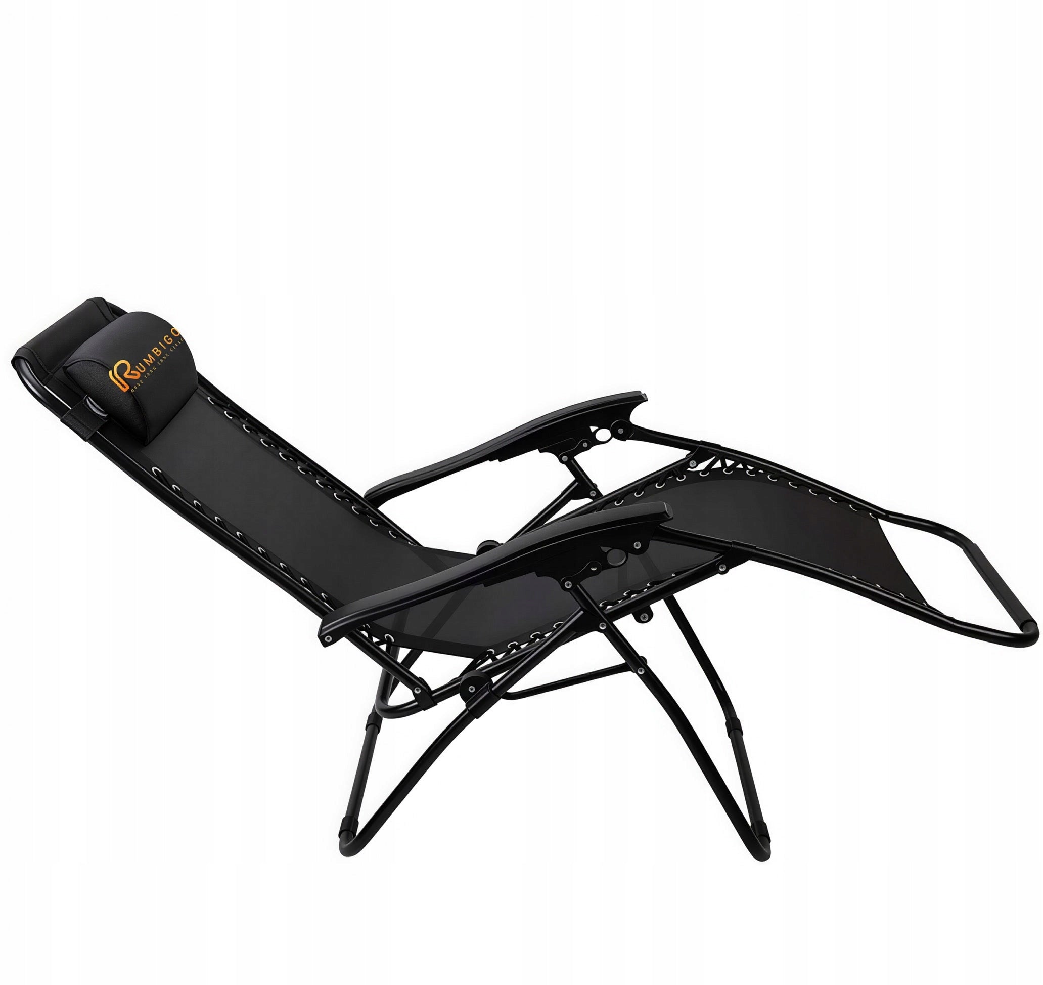 Set of Garden Loungers RUMBIGO with Gravity Table Zero Gravity Color black