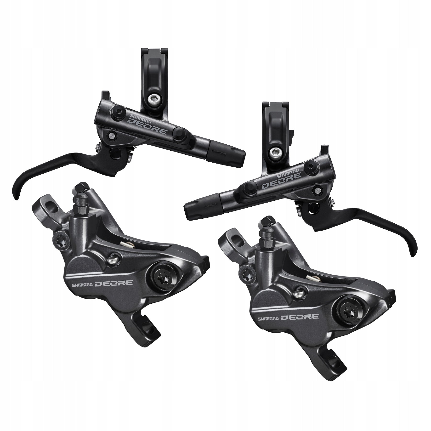 Set of Hydraulic Brakes SHIMANO DEORE BR-M6100 BL-M6100 900/1600mm Manufacturer code EM61001JLFPRA100 + EM61001JRRXRA170