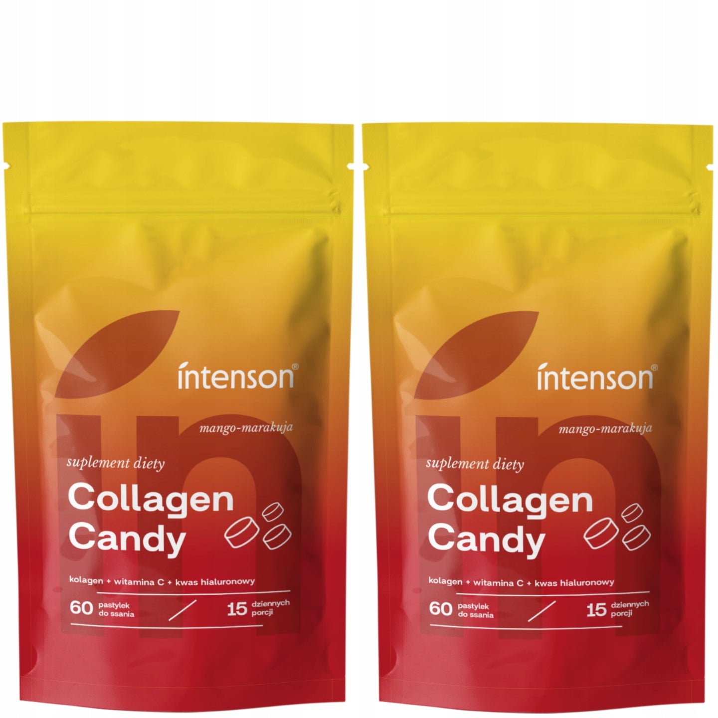 Set of Intenson 2X Collagen Candy Mango - passion fruit 60 tablets