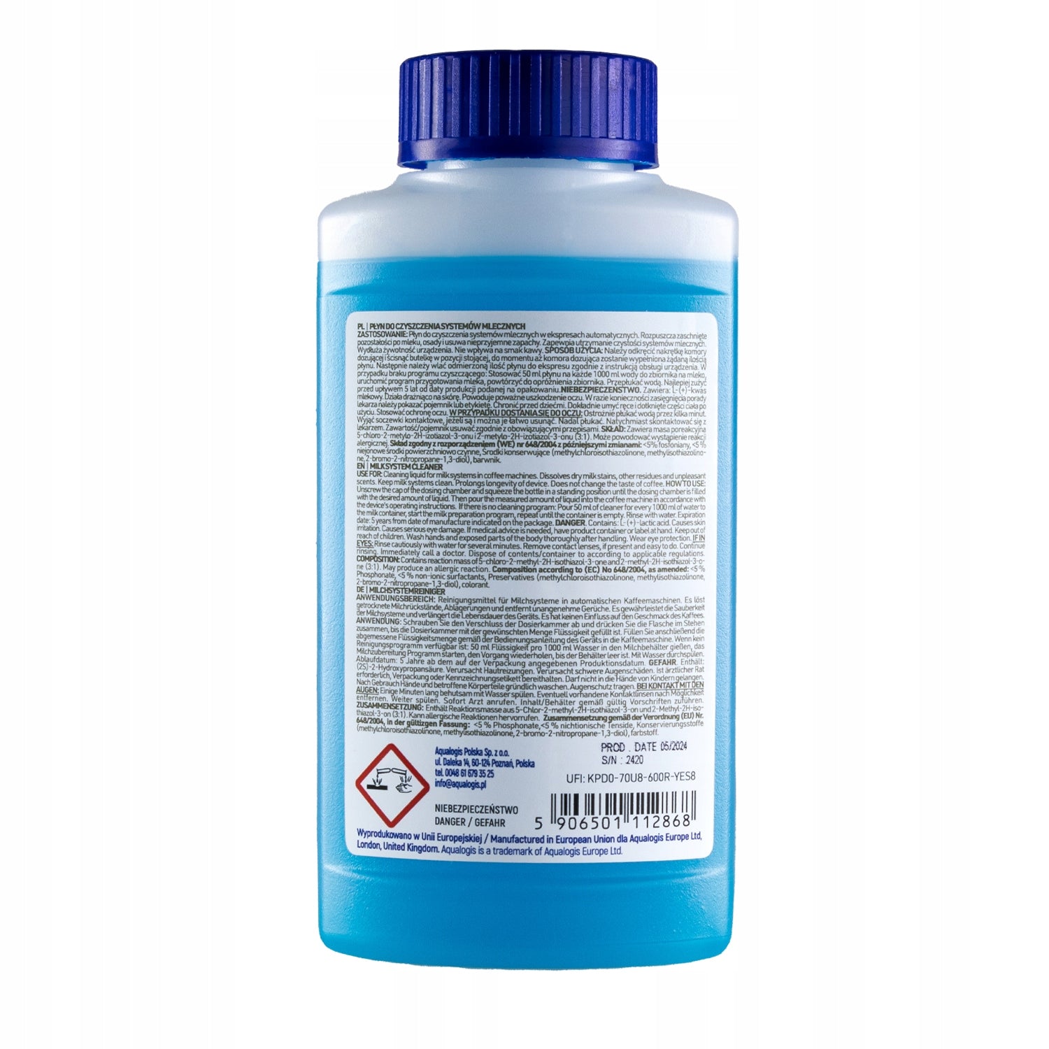 Set of Krups, Descaler F054, Tablets XS3000 10pcs, Latteo 250ml Brand Aqualogis