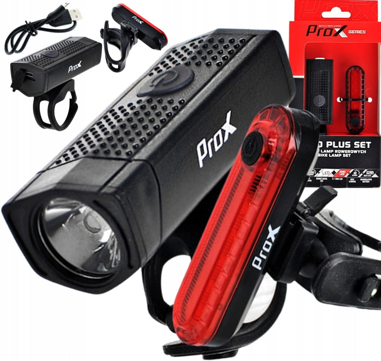 Set of Lamps PROX AERO Front 400Lm + Rear 10Lm USB