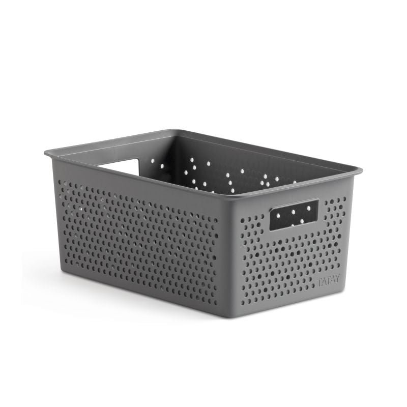 Set of Large Box Organizer Containers 3 Pcs Grey Bohol TATAY Brand Tatay