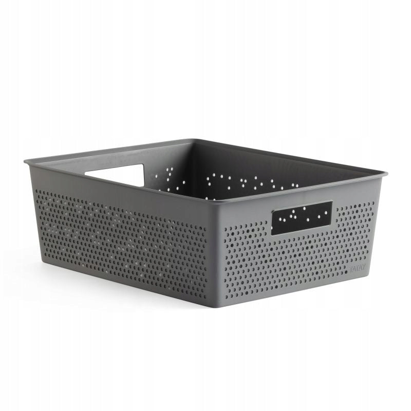 Set of Large Box Organizer Containers 3 Pcs Grey Bohol TATAY Manufacturer code 2523