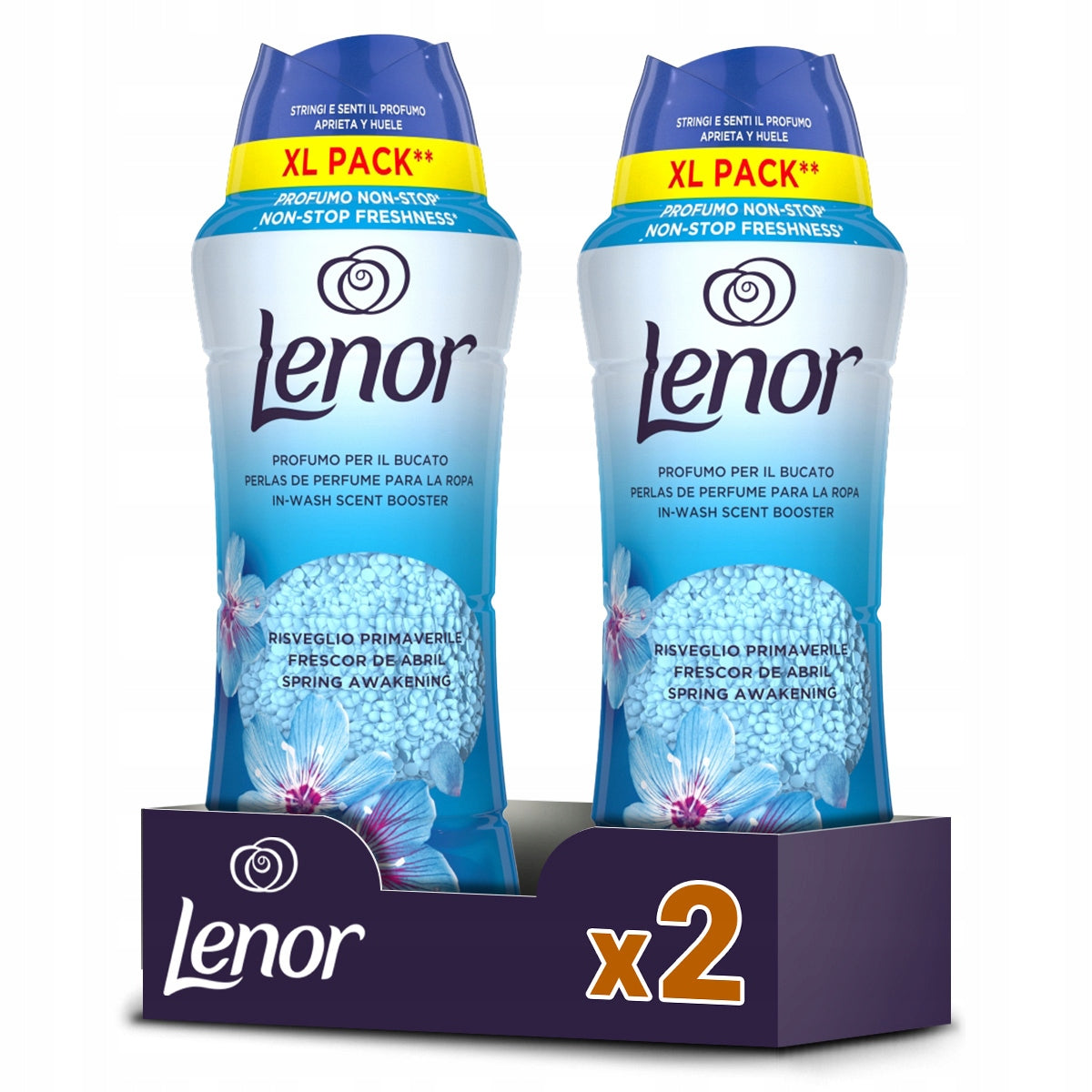 Set of Lenor Fragrance Pearls for Washing Spring Awakening Beads 2x495g