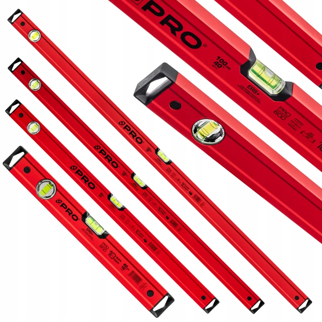 Set of Levels PRO 40 80 100 120 cm Levels Polish Waserwaga Set
