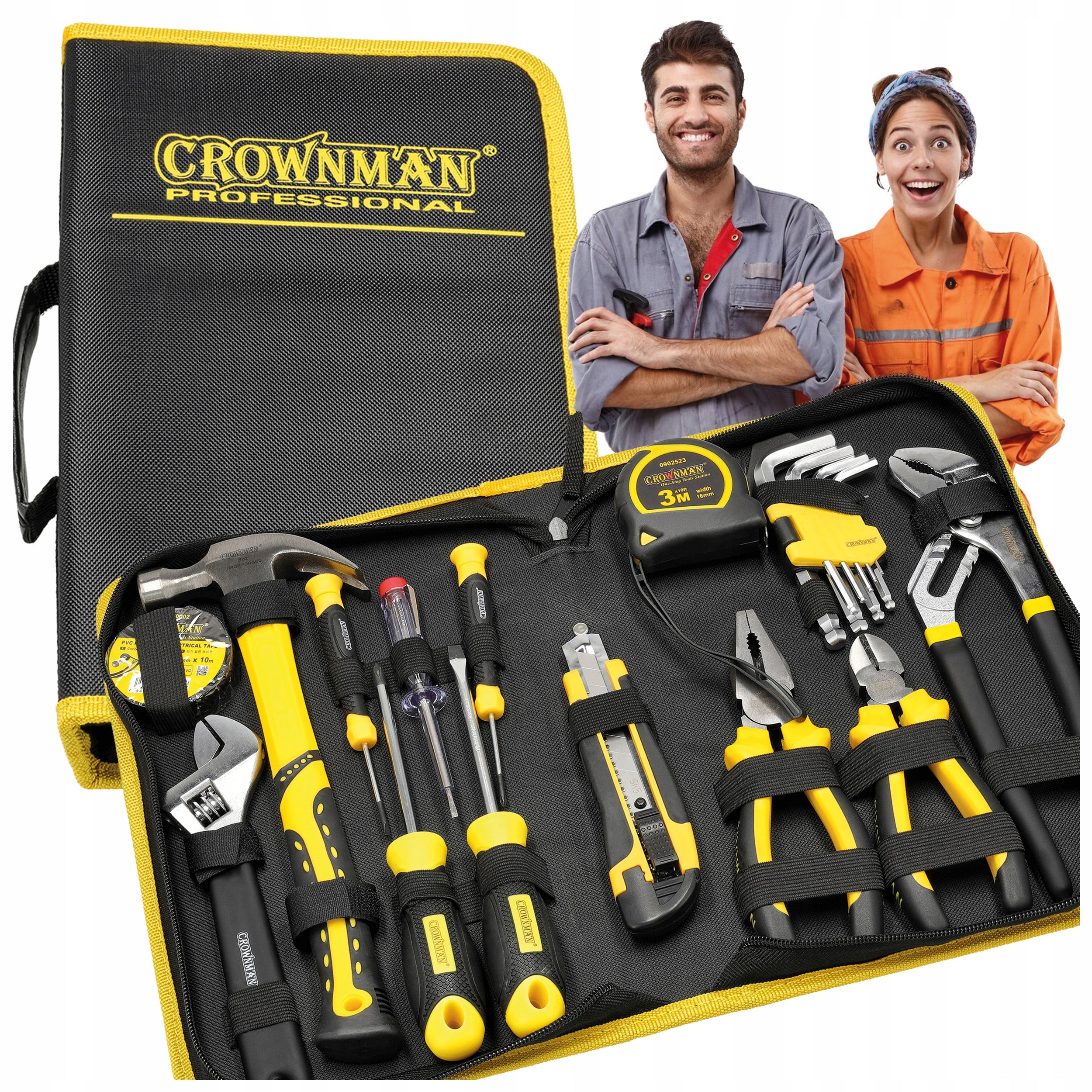 Set of Multifunction Universal Tools for Electrician 22 Pieces