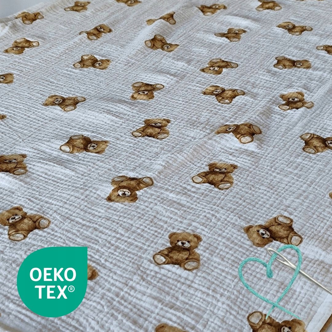 Set of Muslin Diapers 3 pcs Light Beige, Beige, Fairytale Bears Manufacturer code PIE-7550BM
