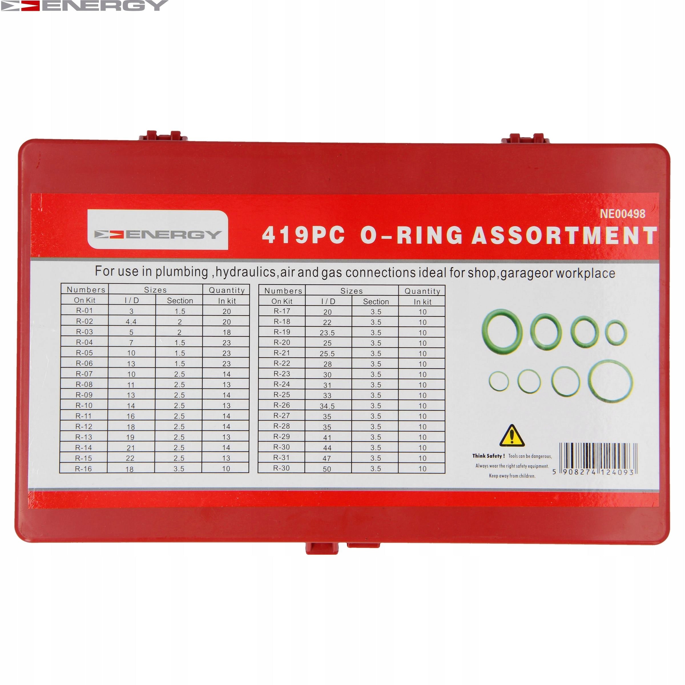 Set of O-rings Energy NE00498 Packaging status original