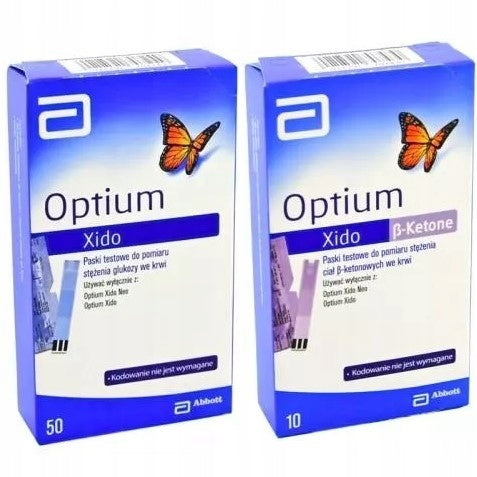Set of Optium Xido strips for KETONE (20) and GLUCOSE (20) Medical device yes