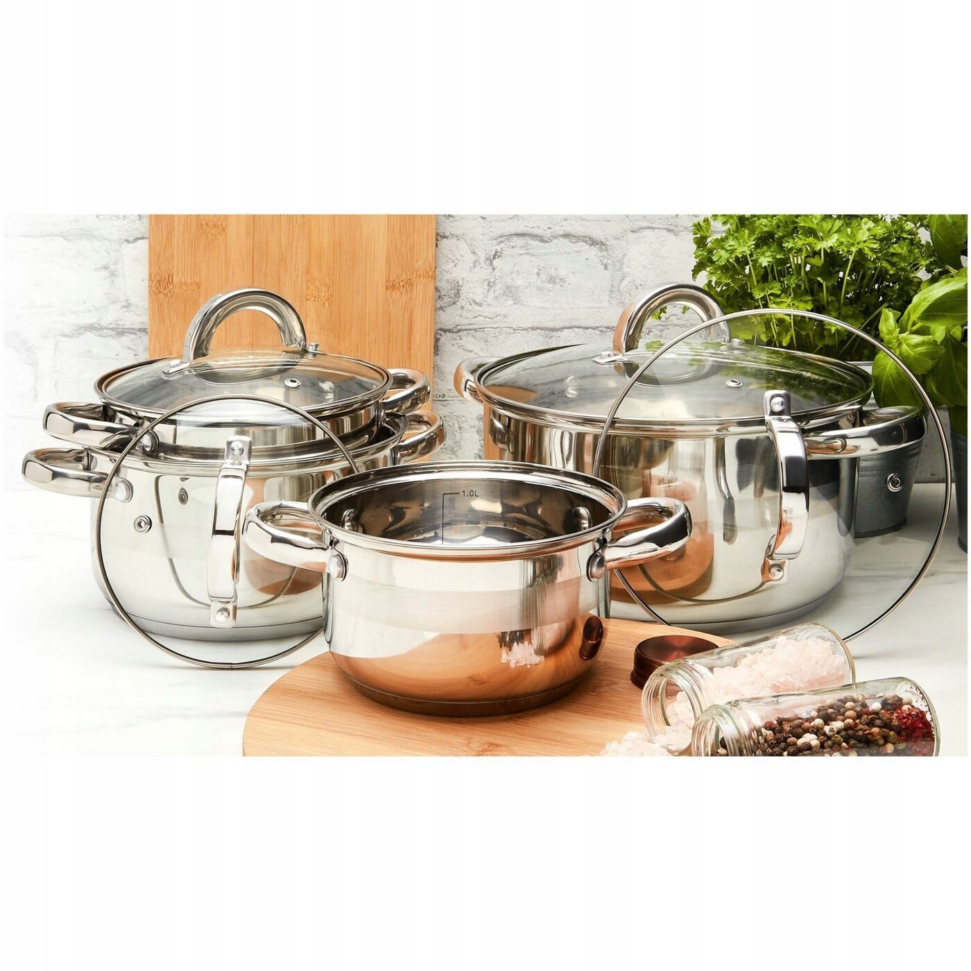 Set of POTS INDUCTION Gas LID Solid Tadar Roger 12 el Packaging status original